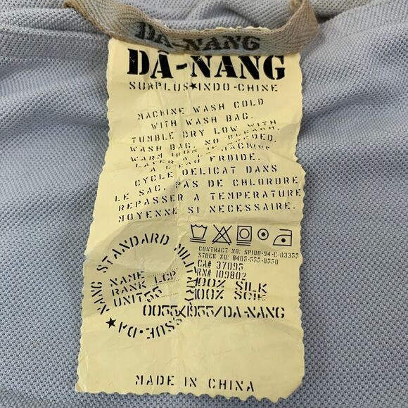 Vtg V2k Da-Nang 100% Silk Ruffle Mini Skirt M Baby Blue Fairy Grunge - Picture 3 of 8